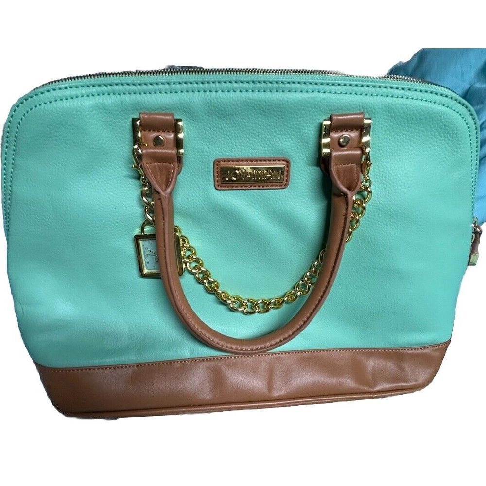 Vintage joy iman leather‎ handbag Sea Green
